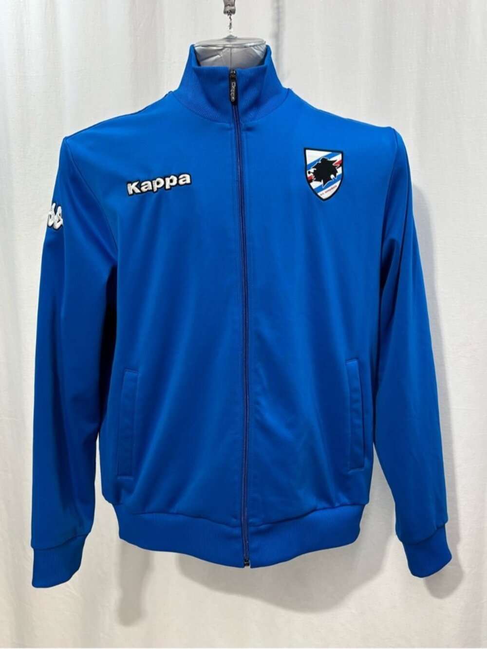 Vintage Kappa U.C. Sampdoria Royal Blue Zip-Up Track Jacket soccer football 369